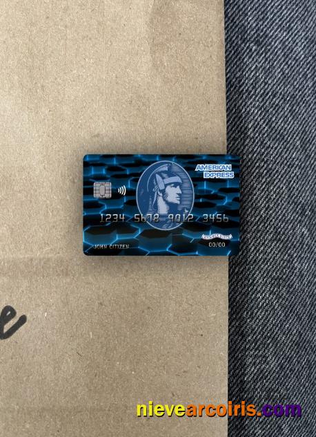 USA New York American Express Blue bank credit card photolook